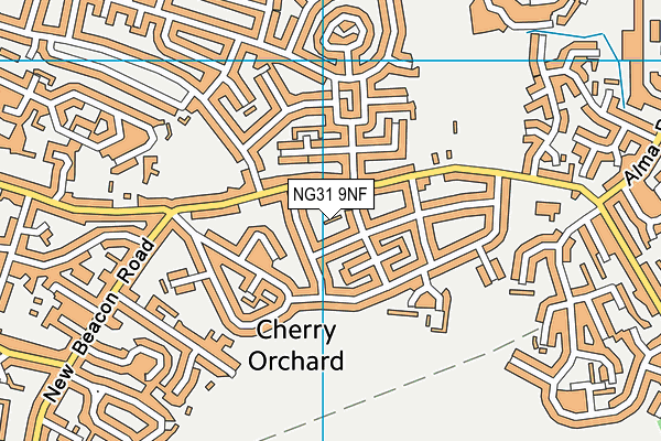 NG31 9NF map - OS VectorMap District (Ordnance Survey)
