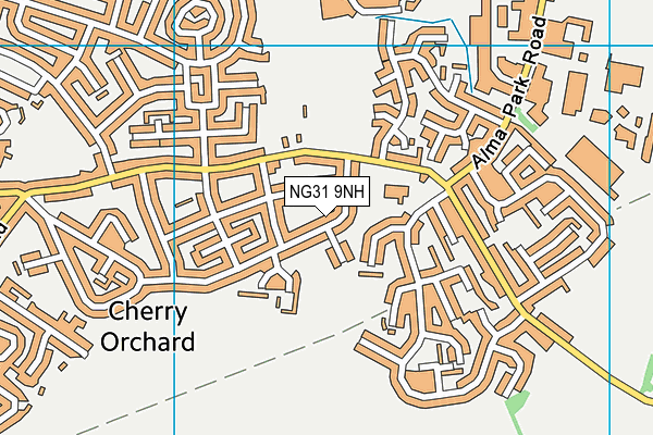 NG31 9NH map - OS VectorMap District (Ordnance Survey)