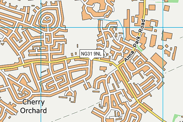 NG31 9NL map - OS VectorMap District (Ordnance Survey)