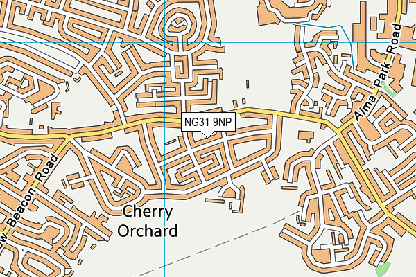 NG31 9NP map - OS VectorMap District (Ordnance Survey)