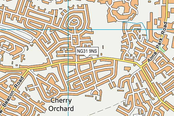 NG31 9NS map - OS VectorMap District (Ordnance Survey)