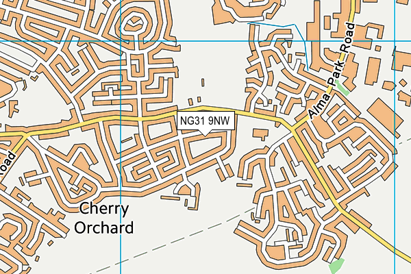 NG31 9NW map - OS VectorMap District (Ordnance Survey)