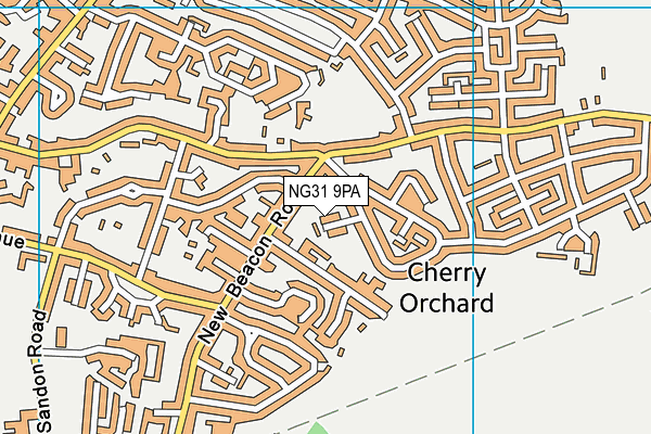 NG31 9PA map - OS VectorMap District (Ordnance Survey)