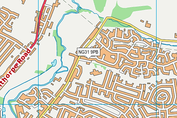 NG31 9PB map - OS VectorMap District (Ordnance Survey)