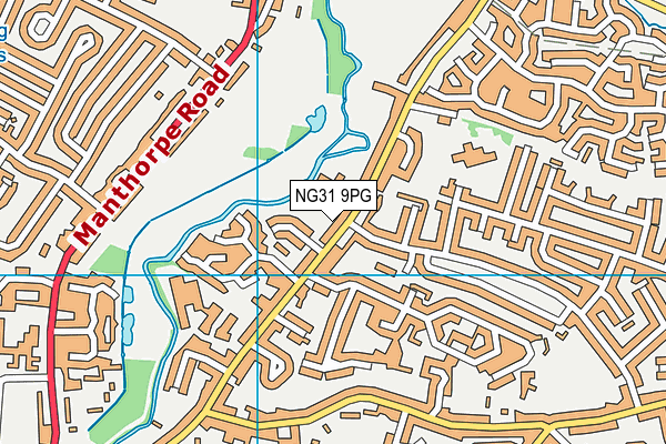 NG31 9PG map - OS VectorMap District (Ordnance Survey)