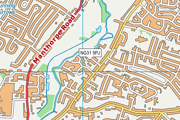 NG31 9PJ map - OS VectorMap District (Ordnance Survey)