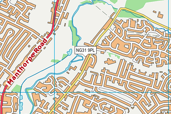 NG31 9PL map - OS VectorMap District (Ordnance Survey)