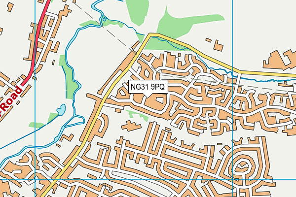 NG31 9PQ map - OS VectorMap District (Ordnance Survey)