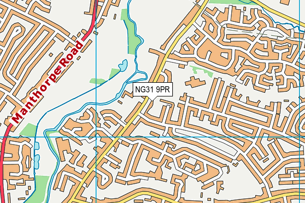 NG31 9PR map - OS VectorMap District (Ordnance Survey)