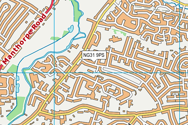 NG31 9PS map - OS VectorMap District (Ordnance Survey)