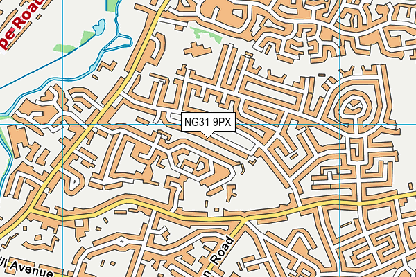 NG31 9PX map - OS VectorMap District (Ordnance Survey)