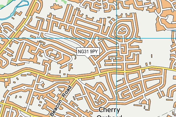 NG31 9PY map - OS VectorMap District (Ordnance Survey)