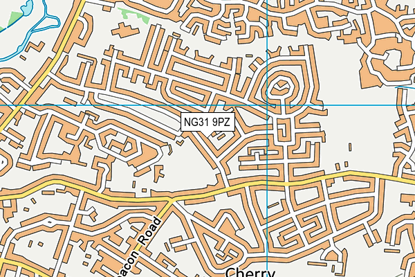 NG31 9PZ map - OS VectorMap District (Ordnance Survey)