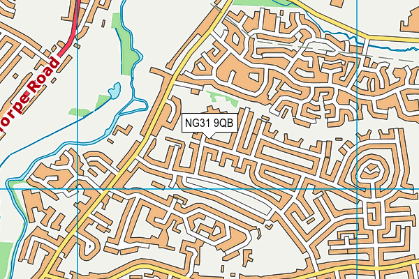 NG31 9QB map - OS VectorMap District (Ordnance Survey)