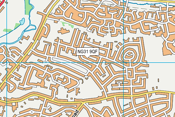 NG31 9QF map - OS VectorMap District (Ordnance Survey)