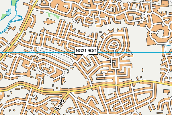 NG31 9QG map - OS VectorMap District (Ordnance Survey)