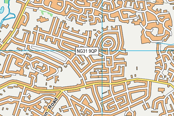 NG31 9QP map - OS VectorMap District (Ordnance Survey)