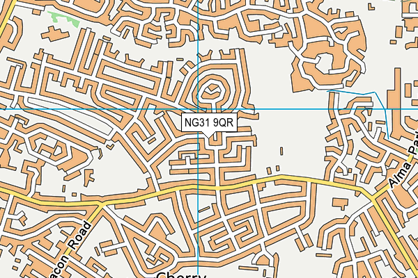 NG31 9QR map - OS VectorMap District (Ordnance Survey)