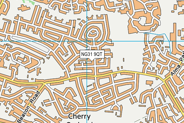 NG31 9QT map - OS VectorMap District (Ordnance Survey)
