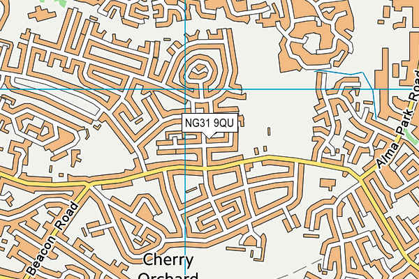 NG31 9QU map - OS VectorMap District (Ordnance Survey)