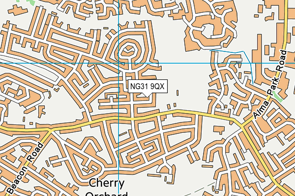 NG31 9QX map - OS VectorMap District (Ordnance Survey)