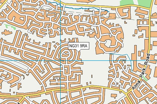 NG31 9RA map - OS VectorMap District (Ordnance Survey)