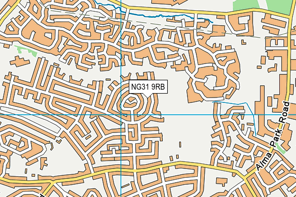 NG31 9RB map - OS VectorMap District (Ordnance Survey)