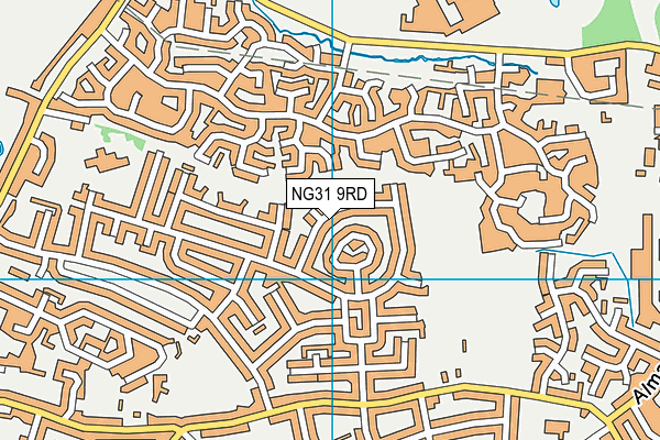 NG31 9RD map - OS VectorMap District (Ordnance Survey)