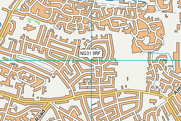 NG31 9RF map - OS VectorMap District (Ordnance Survey)