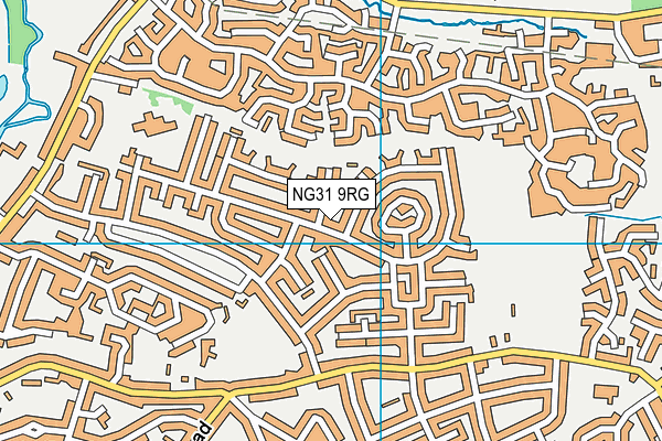 NG31 9RG map - OS VectorMap District (Ordnance Survey)