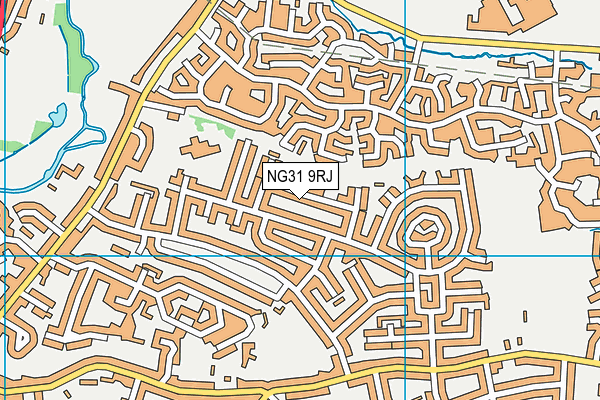 NG31 9RJ map - OS VectorMap District (Ordnance Survey)