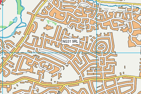 NG31 9RL map - OS VectorMap District (Ordnance Survey)