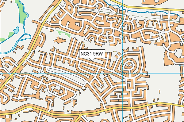 NG31 9RW map - OS VectorMap District (Ordnance Survey)