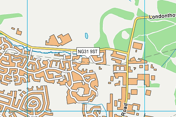 NG31 9ST map - OS VectorMap District (Ordnance Survey)