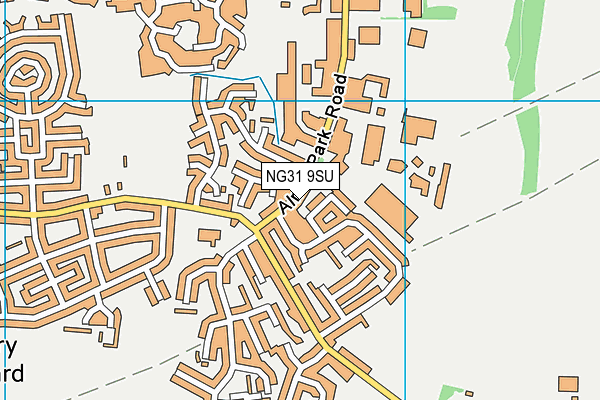 NG31 9SU map - OS VectorMap District (Ordnance Survey)