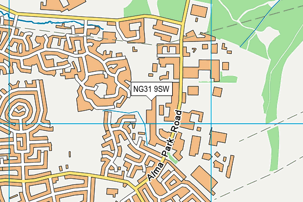 NG31 9SW map - OS VectorMap District (Ordnance Survey)