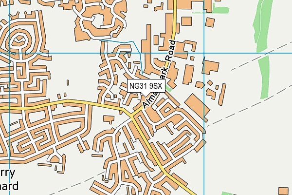 NG31 9SX map - OS VectorMap District (Ordnance Survey)