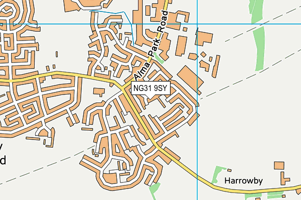 NG31 9SY map - OS VectorMap District (Ordnance Survey)