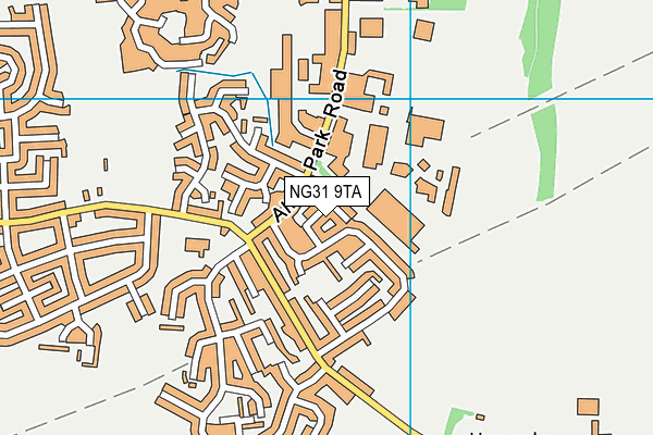 NG31 9TA map - OS VectorMap District (Ordnance Survey)