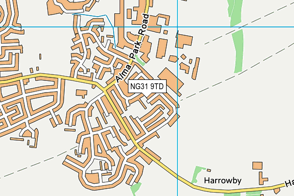 NG31 9TD map - OS VectorMap District (Ordnance Survey)