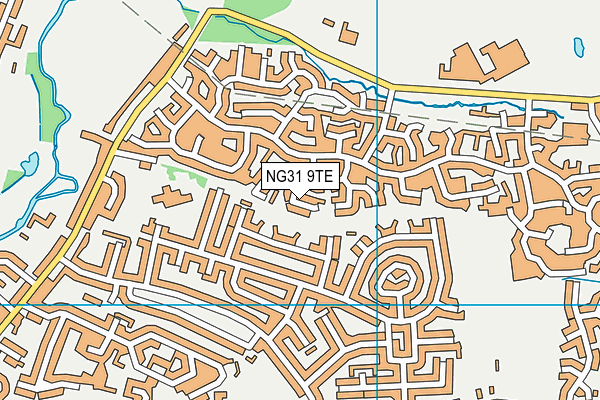 NG31 9TE map - OS VectorMap District (Ordnance Survey)