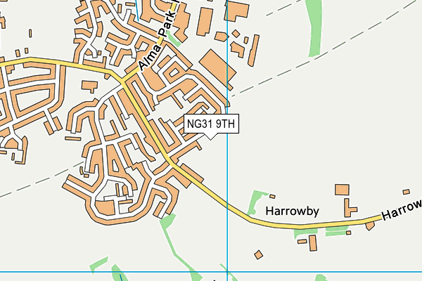 NG31 9TH map - OS VectorMap District (Ordnance Survey)