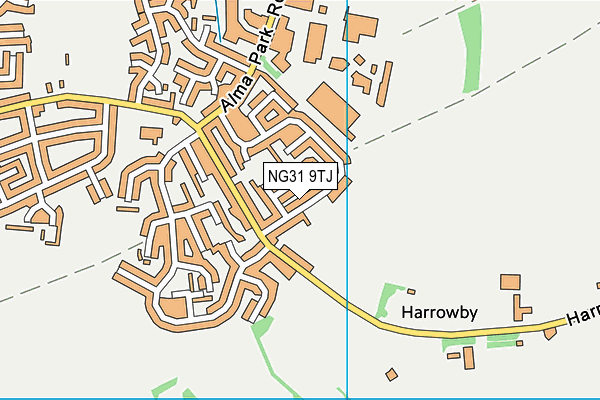 NG31 9TJ map - OS VectorMap District (Ordnance Survey)