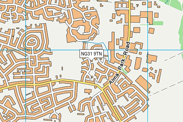 NG31 9TN map - OS VectorMap District (Ordnance Survey)