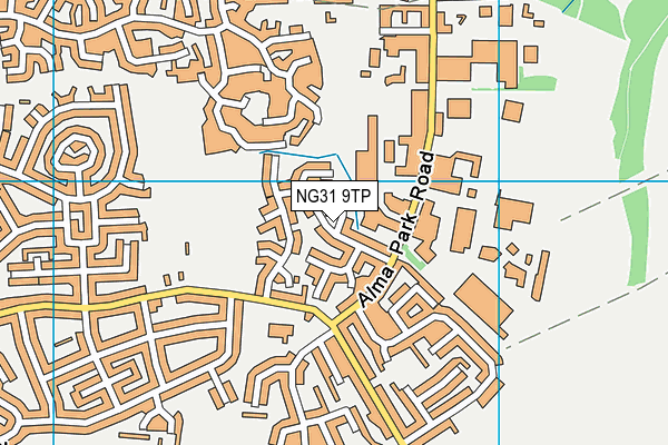 NG31 9TP map - OS VectorMap District (Ordnance Survey)