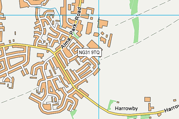 NG31 9TQ map - OS VectorMap District (Ordnance Survey)