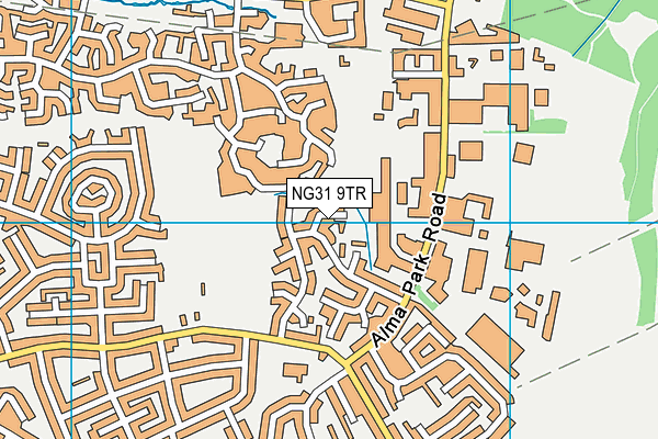 NG31 9TR map - OS VectorMap District (Ordnance Survey)