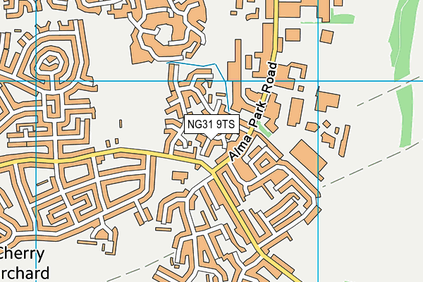 NG31 9TS map - OS VectorMap District (Ordnance Survey)