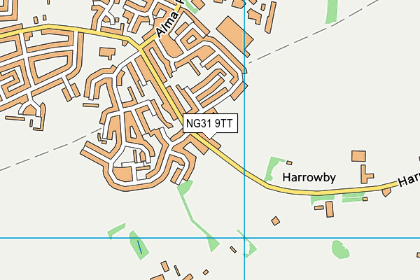 NG31 9TT map - OS VectorMap District (Ordnance Survey)