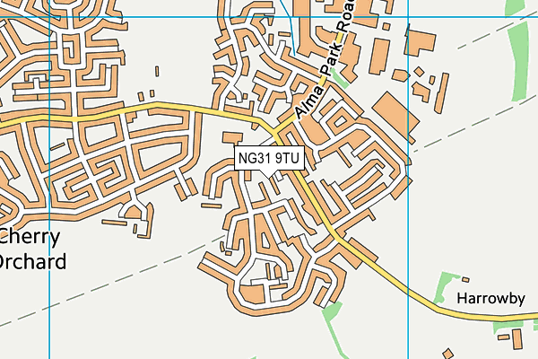 NG31 9TU map - OS VectorMap District (Ordnance Survey)